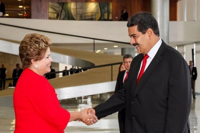 La presidenta brasileña, Dilma Rousseff, y el venezolano, Nicolás Maduro.