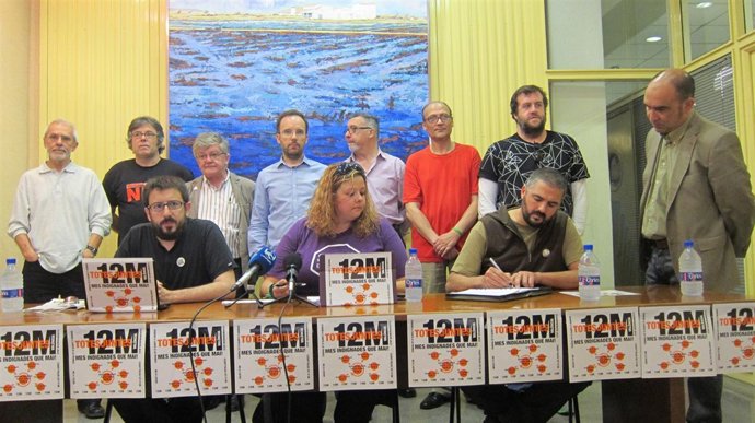 Rueda de prensa para apresentar la manifestación convocada por Totes Juntes