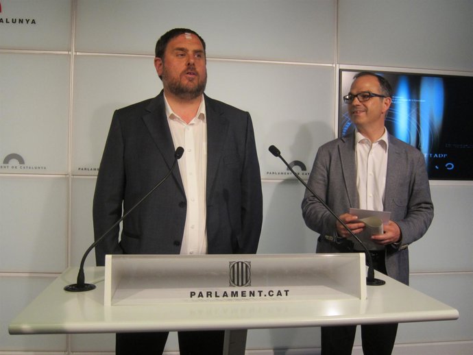 Oriol Junqueras (ERC) Jordi Turull (CiU)