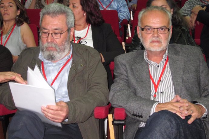 Cándido Méndez (i) junto a Conrado Hernández, en el Congreso de UGT-PV