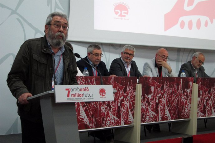 Cándido Méndez durante su intervención en el VII Congreso Nacional de UGT-PV