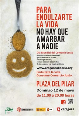 Cartel de la Lonja que se celebra en la capital aragonesa este domingo.