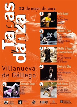 Cartel de la VIII edición del certamen 'Tapas y Danza'.