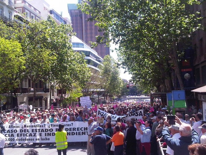 Manifestación de afectados de Forum y Afinsa