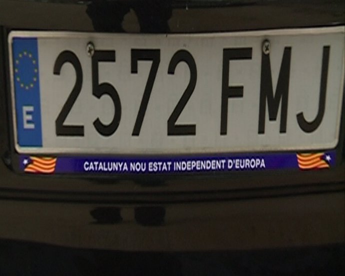 Pegatinas independentistas para la matrícula