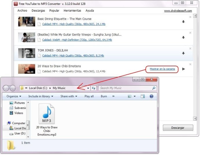 Free Youtube to mp3 Converter con interfaz más sencilla