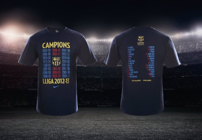 La camiseta conmemorativa de la 22º Liga del FCBarcelona