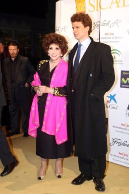 Gina Lollobrigida y Javier Rigau