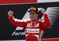Alonso (Ferrari), en el primer cajón del podio: "Ganar en casa es indescriptible"