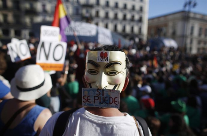 Manifestación en la Puerta del Sol de Madrid