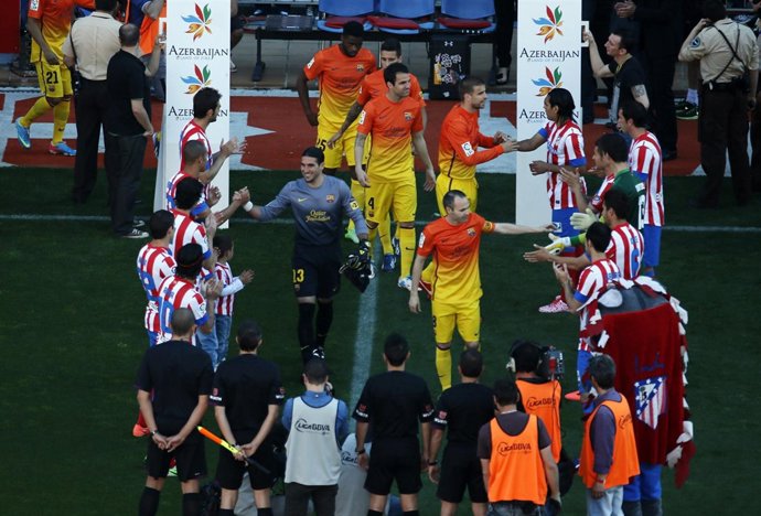 El Barça celebra la Liga en el Calderón