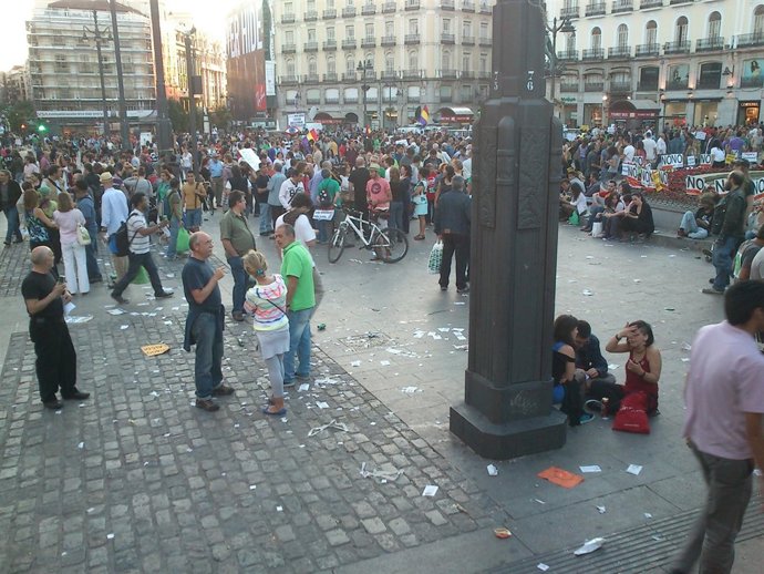 Puerta del Sol, 21 horas del 12M