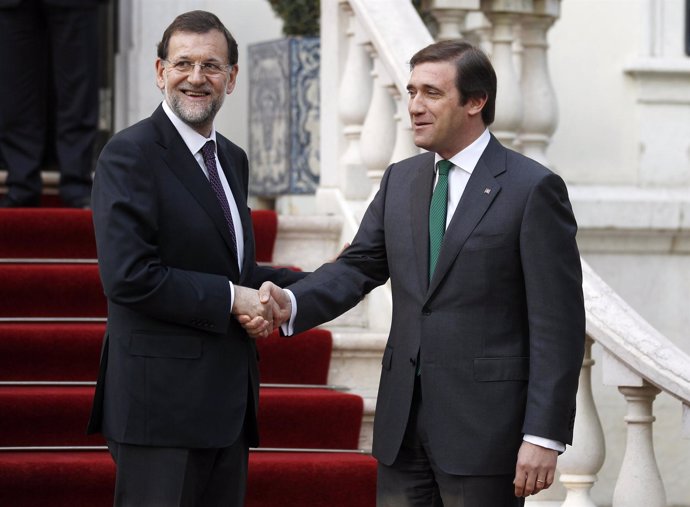 Mariano Rajoy Y Pedro Passos-Coelho En Lisboa