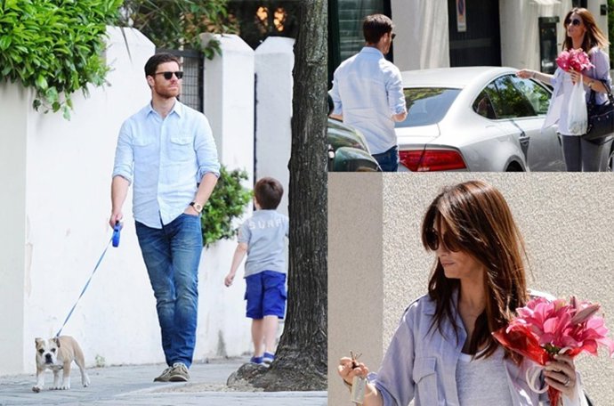 Xavi Alonso y su mujer