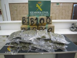 Hachís y marihuana incautada en La Jonquera