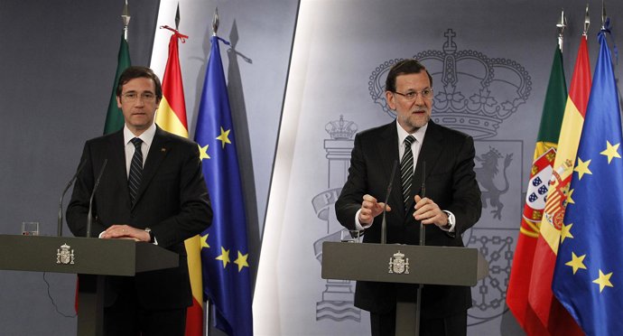 Passos Coelho y Mariano Rajoy
