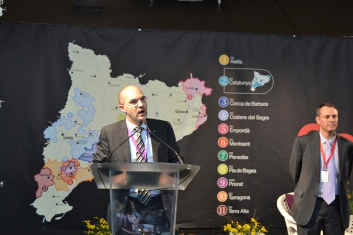 El director general del Incavi, Jordi Bort, en la inauguración del Vinum Nature