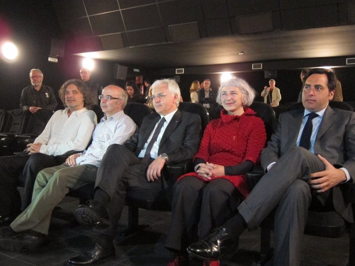 A.Mas, R.Dalmau (Boliche),F.Mascarell, Montse Majench(Acad.Cinema), L.Homs(Icub)