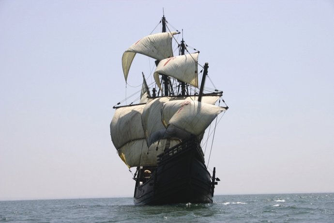 La Nao Victoria, una réplica del primer barco que dio la vuelta al mundo