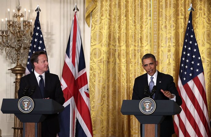 Barack Obama, y el primer ministro británico, David Cameron