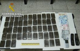 Tabletas de hachís intervenidas 