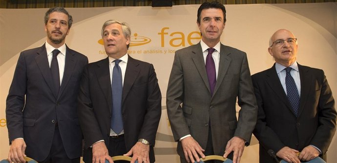Pablo Arias, Antonio Tajani, José Manuel Soria y Javier Zarzalejos