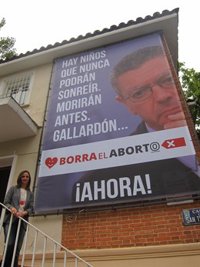 Vallas publicitarias para pedir al Gobierno una ley de 'Aborto Cero'