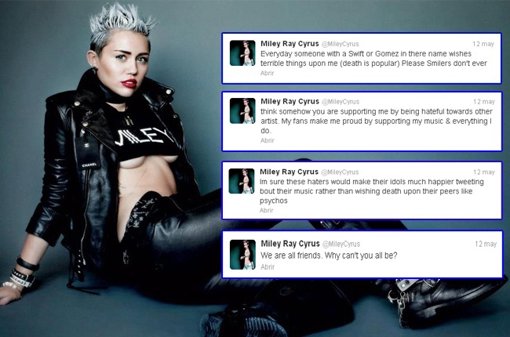 <strong>Miley Cyrus</strong> y sus tweets