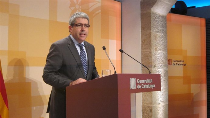 El conseller de Presidencia y portavoz, Francesc Homs, tras el Consell Executiu