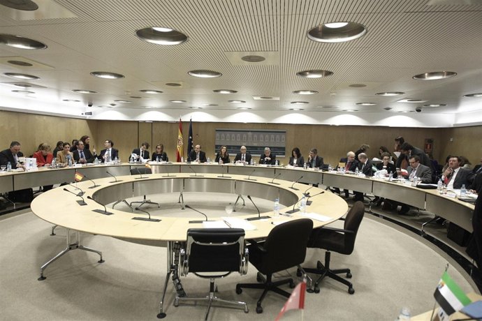 Montoro, Currás, Beteta y grupo en el Consejo de Política Fiscal y Financiera