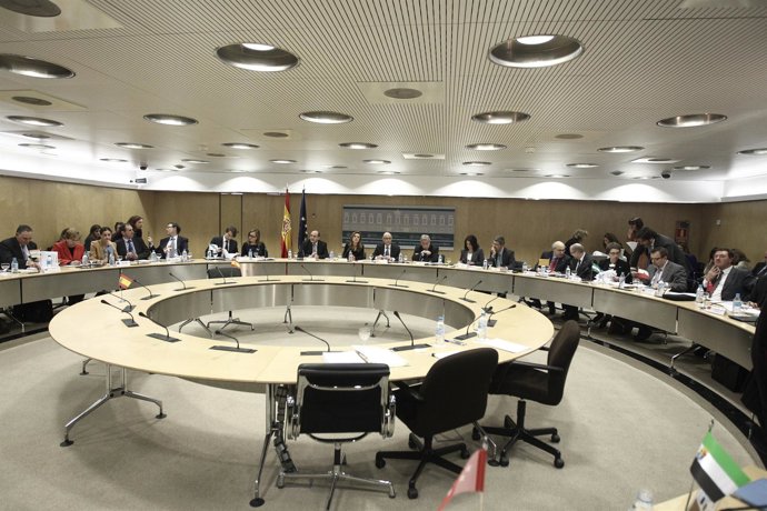 Montoro, Currás, Beteta y grupo en el Consejo de Política Fiscal y Financiera