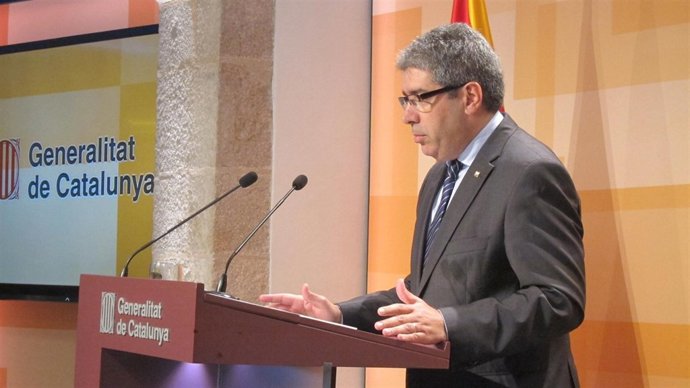 El conseller de Presidencia y portavoz, Francesc Homs, tras el Consell Executiu