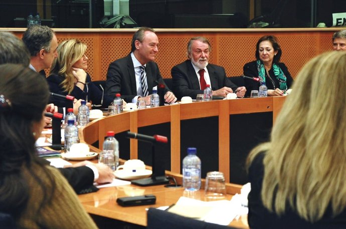 Fabra se reúne con europarlamentarios del PP