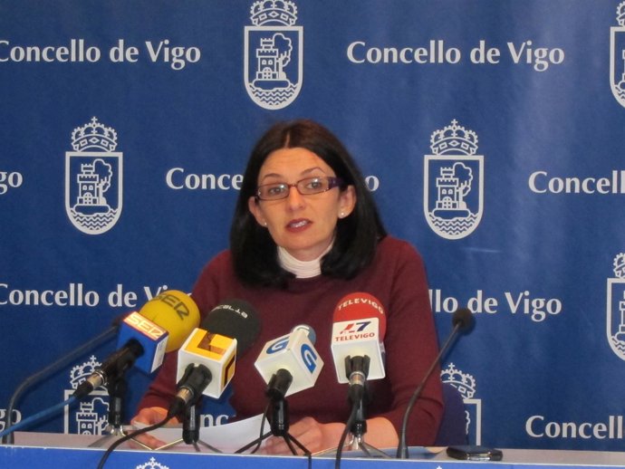 Iolanda Veloso en rueda de prensa en Vigo