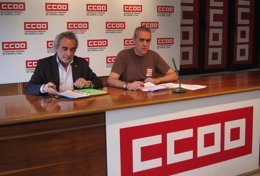 Los representantes sindicales de CC.OO Jaime Redondo y Jesús Marina