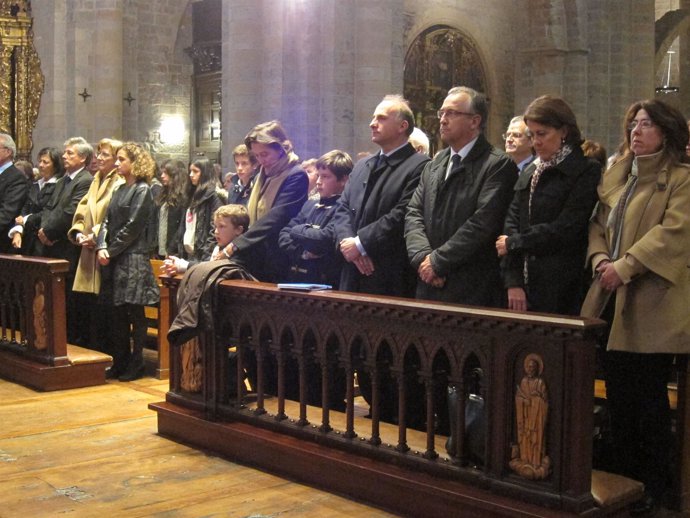 Funeral en recuerdo de Alfredo Landa en Pamplona.
