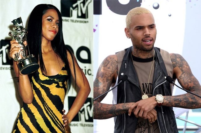 Aaliyah y Chris Brown