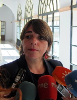 La consejera de Fomento y Vivienda, Elena Cortés, en el Parlamento.