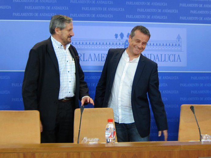 Willy Meyer y José Antonio Castro, hoy en rueda de prensa