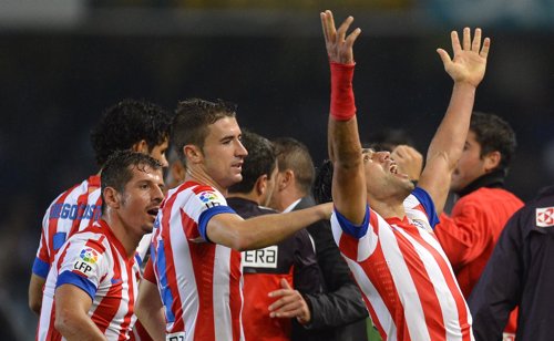 Falcao celebra un gol del Atlético Madrid