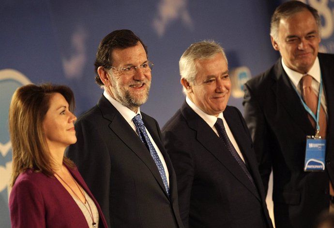 Cospedal, Rajoy, Arenas y Pons en la Interparlamentaria del PP