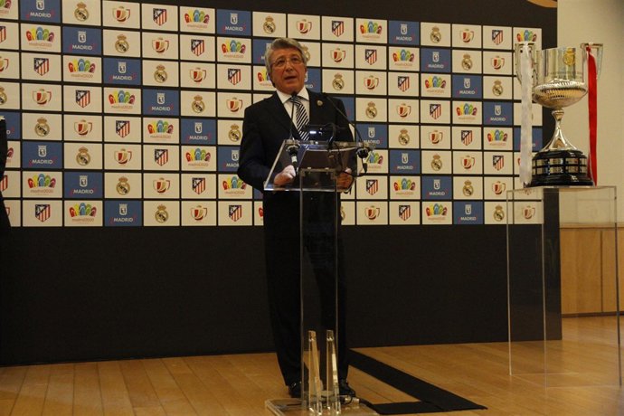El presidente del Atlético de Madrid, Enrique Cerezo