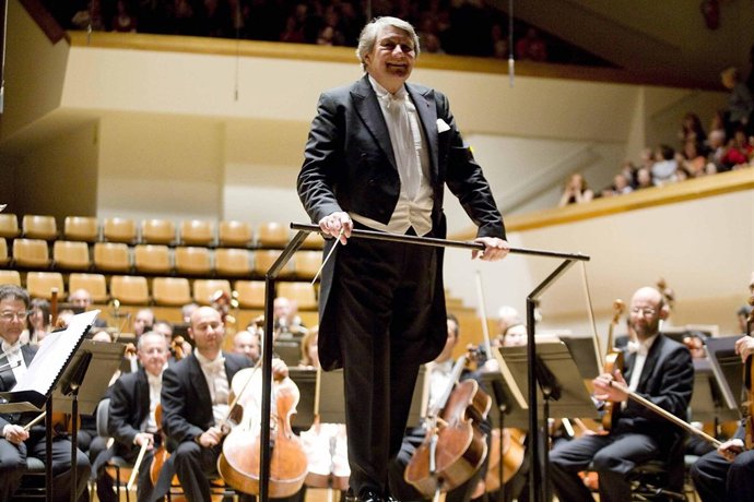 El maestro Michel Plasson en el Palau de la Música de Valencia.