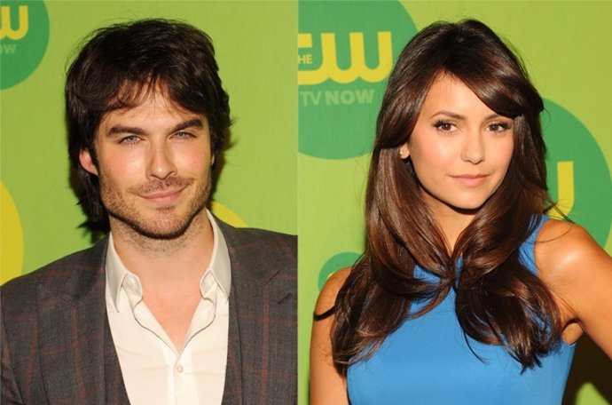 Ian Somenhalder y Nina Dobrev después de us separación Upfronts 2013