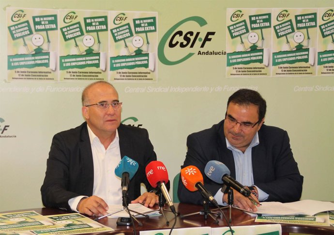 José Luis Heredia y Francisco Iglesias, hoy en rueda de prensa.