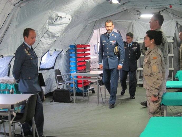 El Príncipe Felipe en la Base de Torrejón