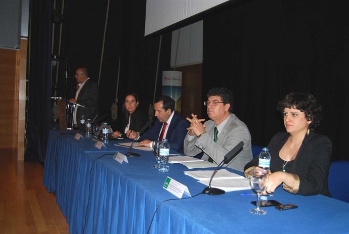 Diego Valderas en un encuentro sobre la ley de participación ciudadana