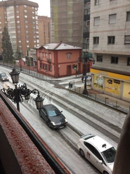 Granizada en Oviedo.