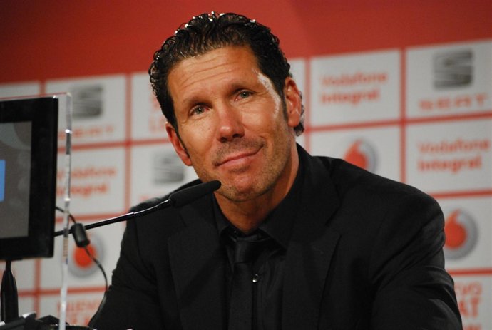 El técnico del Atlético de Madrid, Diego Pablo Simeone