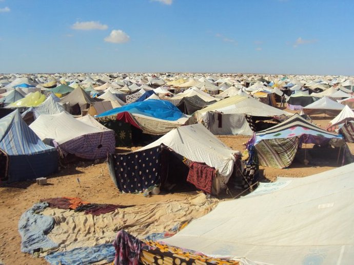 Campamento de refugiados del Sáhara.